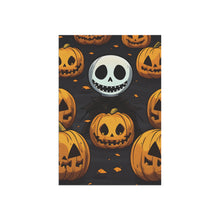 DistinctInk Garden & House Banner / Flag with Ghastly Skeleton Pumpkins Design for Halloween