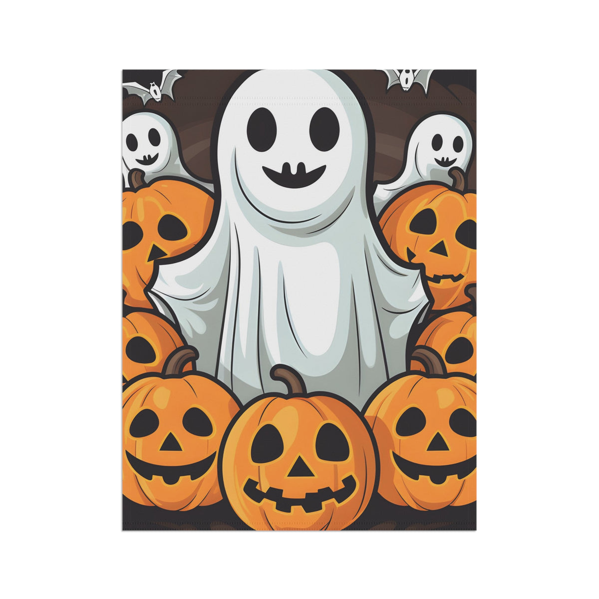 Garden & House Banner / Flag with "Spooky Skeleton Pumpkins" Design for Halloween, view 8
