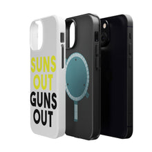 DistinctInk ToughCase for Apple iPhone, Compatible with MagSafe Charging - Suns Out, Guns Out