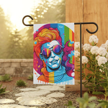 DistinctInk Garden & House Banner Flag with Leading with Courage and Grace Design for LGBTQ+ Pride