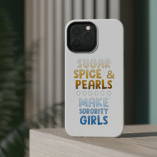 DistinctInk ToughCase for Apple iPhone, Compatible with MagSafe Charging - Sugar Spice & Pearls Make Sorority Girls