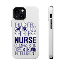 DistinctInk ToughCase for Apple iPhone, Compatible with MagSafe Charging - Thoughtful Caring Hero Selfless Nurse