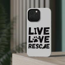 DistinctInk ToughCase for Apple iPhone, Compatible with MagSafe Charging - Live Love Rescue - Dog Paw