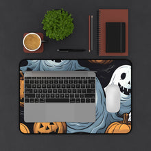 DistinctInk Desk Mat with Ghoulish Ghostbusters and Pumpkins Design for Halloween