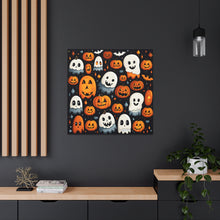 DistinctInk Canvas Wall Art with Spooky Halloween Night for Halloween