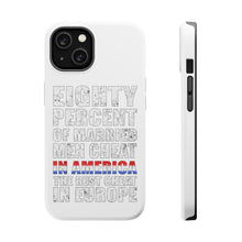 DistinctInk ToughCase for Apple iPhone, Compatible with MagSafe Charging - Married Men Cheat in America