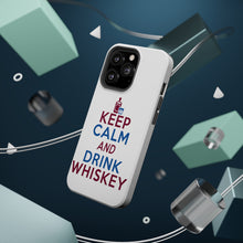 DistinctInk ToughCase for Apple iPhone, Compatible with MagSafe Charging - Keep Calm and Drink Whiskey