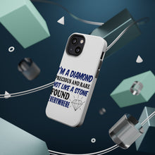 DistinctInk ToughCase for Apple iPhone, Compatible with MagSafe Charging - I'm a Diamond Precious Rare Not Everywhere