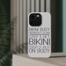 DistinctInk ToughCase for Apple iPhone, Compatible with MagSafe Charging - Bikini Body Workout Plan Get Bikini Put On Body