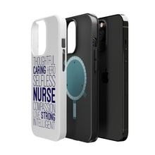 DistinctInk ToughCase for Apple iPhone, Compatible with MagSafe Charging - Thoughtful Caring Hero Selfless Nurse