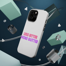 DistinctInk ToughCase for Apple iPhone, Compatible with MagSafe Charging - Less Bitter More Glitter