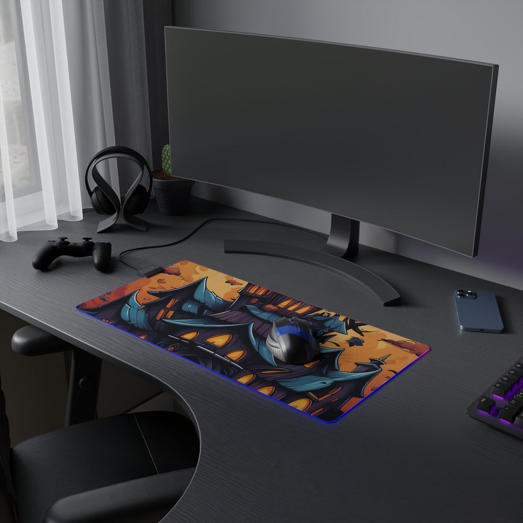 LED Gaming Mouse Pad with Spooky Sweet Treats Design for Halloween, view 9