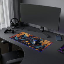 DistinctInk LED Gaming Mouse Pad with Spooky Sweet Treats Design for Halloween