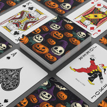 DistinctInk Playing Poker Cards with "Halloween Haunts and Pumpkin Pals" Design for Halloween