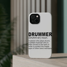 DistinctInk ToughCase for Apple iPhone, Compatible with MagSafe Charging - Drummer Dictionary Definition