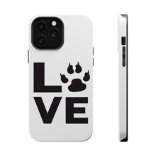 DistinctInk ToughCase for Apple iPhone, Compatible with MagSafe Charging - Love - Dog Paw