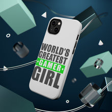 DistinctInk ToughCase for Apple iPhone, Compatible with MagSafe Charging - World's Greatest Gamer Girl Video Games
