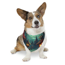 DistinctInk Adjustable Pet Banana Collar with Trick or Treat Fun Design for Halloween