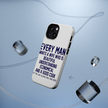 DistinctInk ToughCase for Apple iPhone, Compatible with MagSafe Charging - Every Man Wants Wife Who is Beautiful