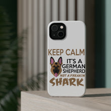 DistinctInk ToughCase for Apple iPhone, Compatible with MagSafe Charging - Keep Calm - It's a German Shepherd
