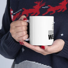 DistinctInk Glossy White Coffee / Tea Mug - Choose Your Weapon - Chef Knives