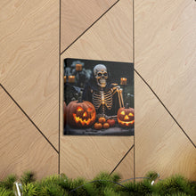 DistinctInk Canvas Wall Art with Skellington's Spooky Soiree for Halloween