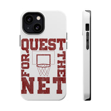DistinctInk ToughCase for Apple iPhone, Compatible with MagSafe Charging - Quest For The Net Basketball