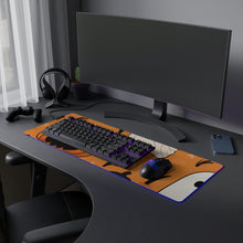 DistinctInk LED Gaming Mouse Pad with Ghost Skeleton Pumpkin Cartoons Design for Halloween