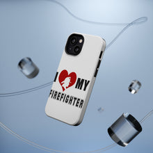 DistinctInk ToughCase for Apple iPhone, Compatible with MagSafe Charging - I Heart My Firefighter