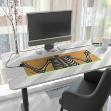 DistinctInk LED Gaming Mouse Pad with Skelefun Halloween Design for Halloween
