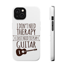DistinctInk ToughCase for Apple iPhone, Compatible with MagSafe Charging - Don't Need Therapy Need to Play Guitar