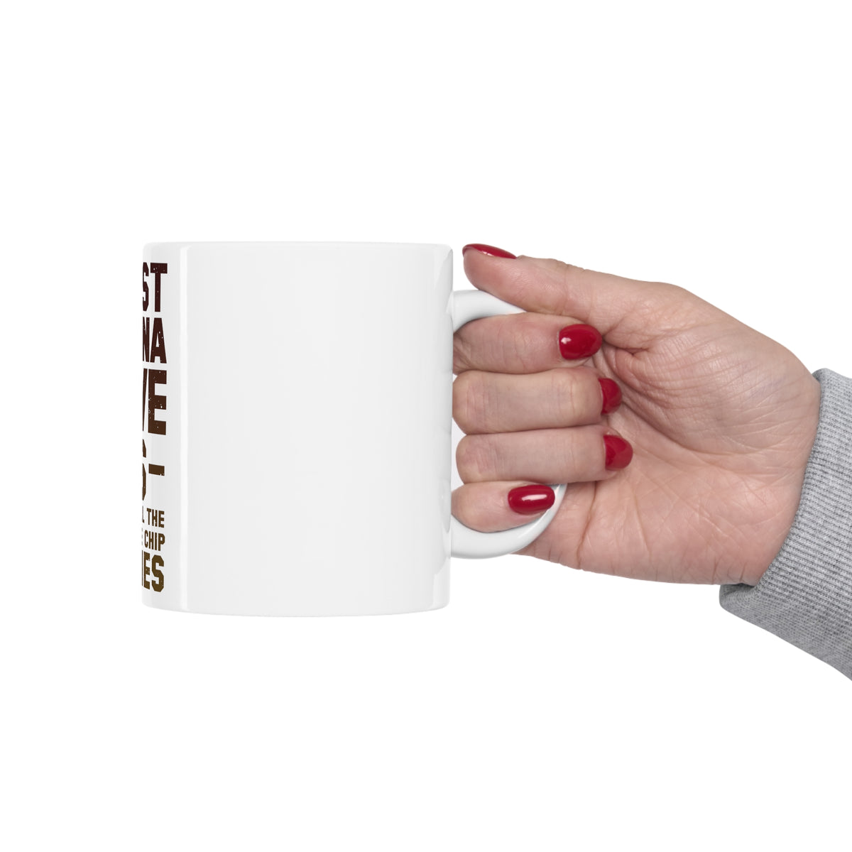 Glossy White Coffee / Tea Mug - I Just Wanna Have ABS-olutely All The Cookies, view 12
