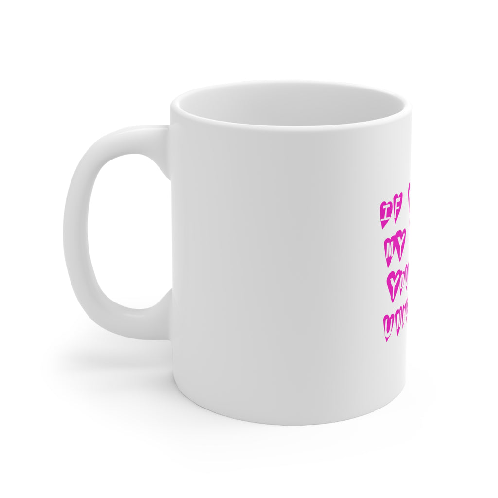 Glossy White Coffee / Tea Mug - If You Met My Family You Would Understand, view 2