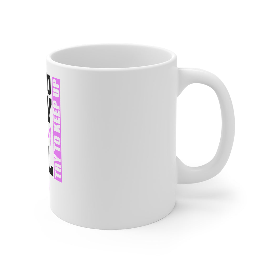 Glossy White Coffee / Tea Mug - Volleyball Yes I Do Play Like a Girl, view 3