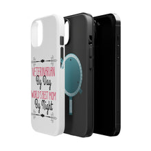 DistinctInk ToughCase for Apple iPhone, Compatible with MagSafe Charging - Vet By Day, Best Mom By Night