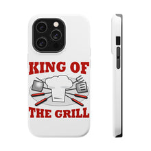 DistinctInk ToughCase for Apple iPhone, Compatible with MagSafe Charging - King of the Grill BBQ Barbecue