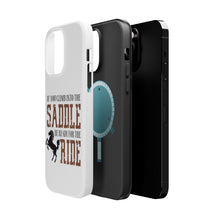DistinctInk ToughCase for Apple iPhone, Compatible with MagSafe Charging - Climb into the Saddle, Ready for a Ride