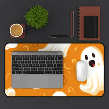 DistinctInk Desk Mat with Ghost Skeleton Pumpkin Pattern Design for Halloween