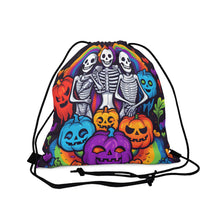 DistinctInk Drawstring Bag Backpack with Exploring Inner Knowledge Design for Halloween  LGBTQ+ Pride