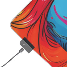DistinctInk LED Gaming Mouse Pad with Leading with Courage and Grace Design for LGBTQ+ Pride