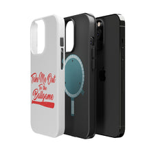 DistinctInk ToughCase for Apple iPhone, Compatible with MagSafe Charging - Take Me Out to the Ballgame Baseball