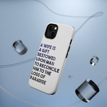 DistinctInk ToughCase for Apple iPhone, Compatible with MagSafe Charging - A Wife is a Gift Bestowed Upon Man