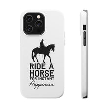DistinctInk ToughCase for Apple iPhone, Compatible with MagSafe Charging - Ride A Horse for Instant Happiness