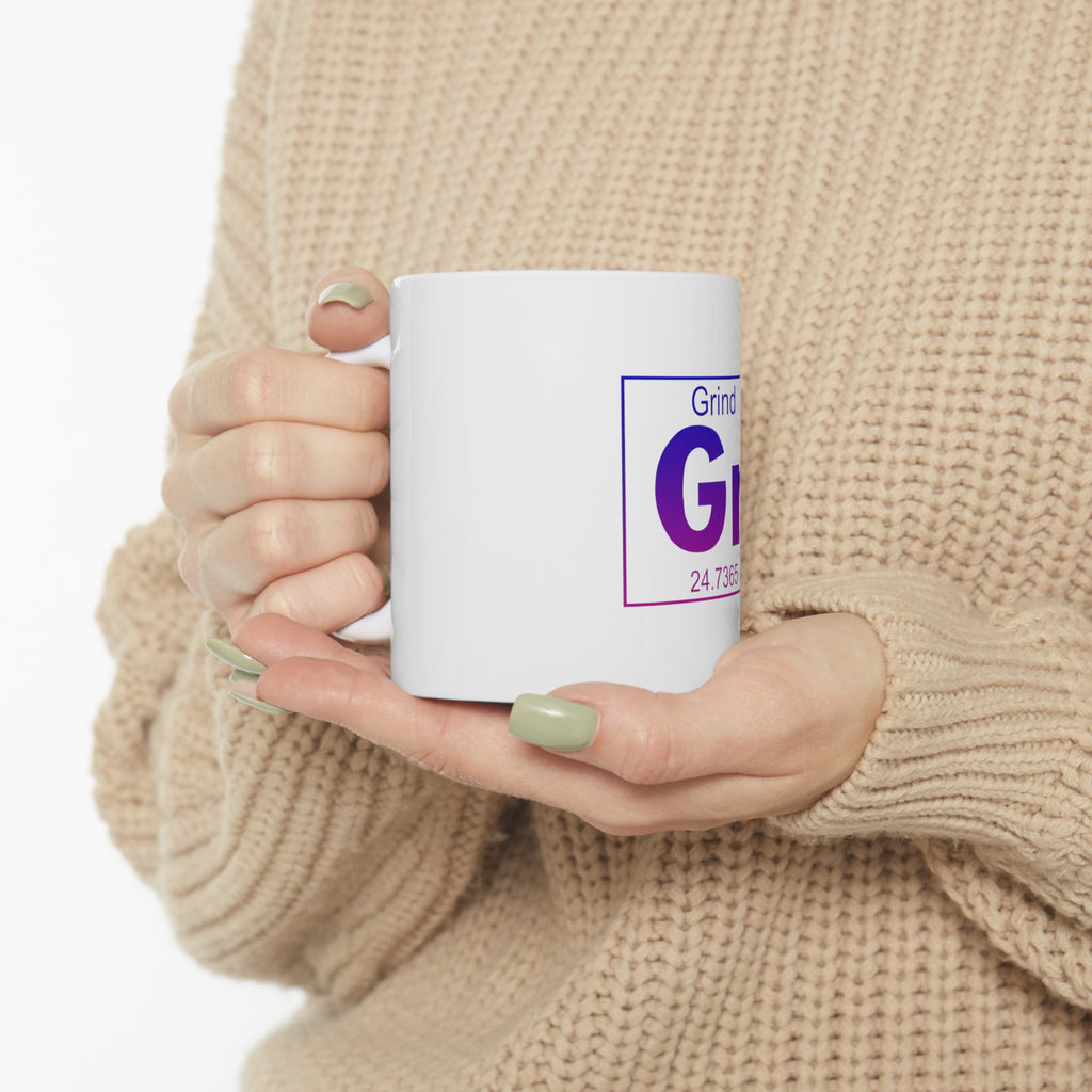 Glossy White Coffee / Tea Mug - Entrepreneur Grind GR Element, view 10