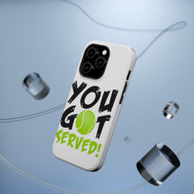 DistinctInk ToughCase for Apple iPhone, Compatible with MagSafe Charging - You Got Served Tennis