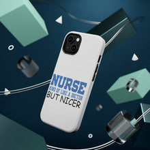 DistinctInk ToughCase for Apple iPhone, Compatible with MagSafe Charging - Nurse Kind of Like Doctor but Nicer