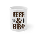 Glossy White Coffee / Tea Mug - Beer & Barbecue BBQ