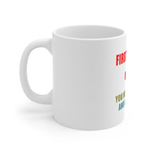 DistinctInk Glossy White Coffee / Tea Mug - First Aid Kit - Whiskey & Duct Tape