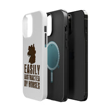 DistinctInk ToughCase for Apple iPhone, Compatible with MagSafe Charging - Easily Distracted By Horses