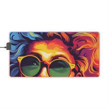 DistinctInk LED Gaming Mouse Pad with A World of Words Design for LGBTQ+ Pride